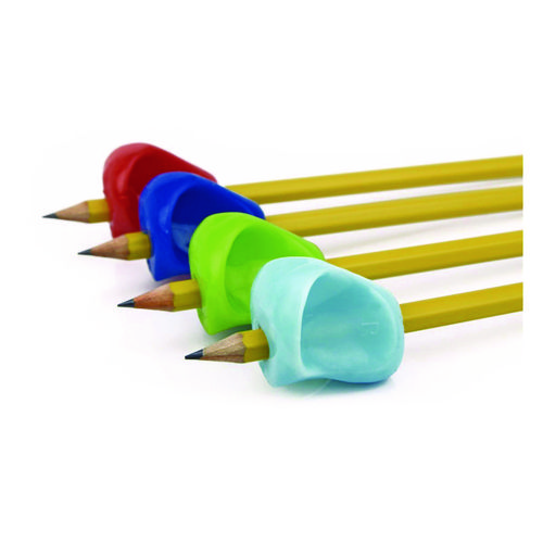 Pinch Pencil Grip, 1" Long, Assorted Colors, 100/Carton