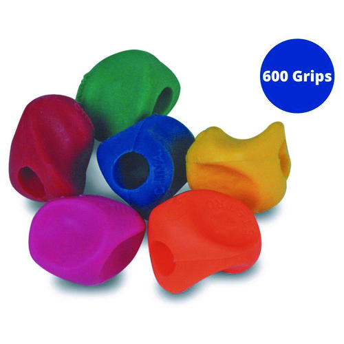 Mini Pencil Grip, 0.8" Long, Assorted Colors, 600/Carton