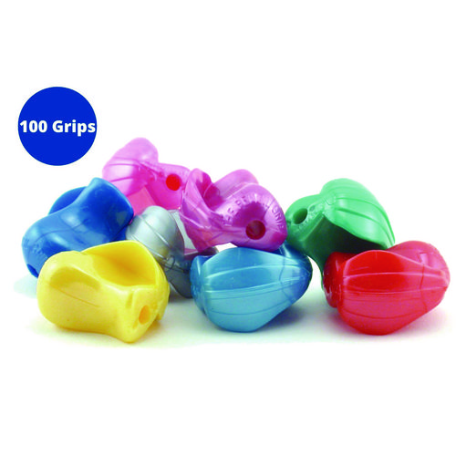 Crossover Grip, 1" Long, Assorted Metallic Colors, 100/Carton