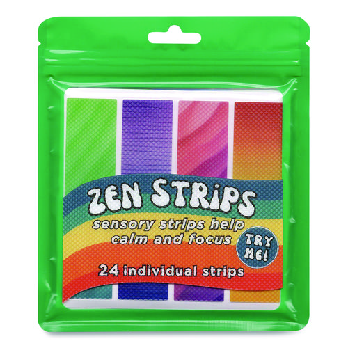 Zen Strips, Bumpy Gradient Classpack, Assorted Colors, 24/Set, 6 Sets/Carton