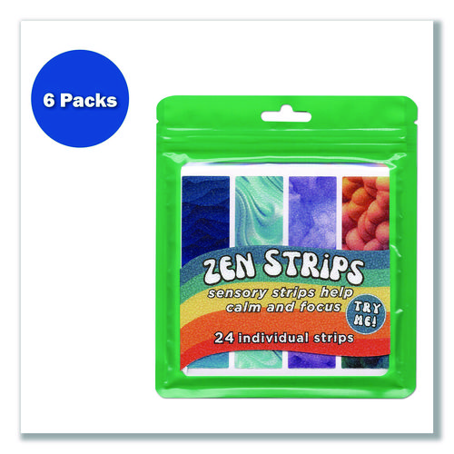 Zen Strips, Sandy Gradient Classpack, Assorted Colors, 24/Set, 6 Sets/Carton