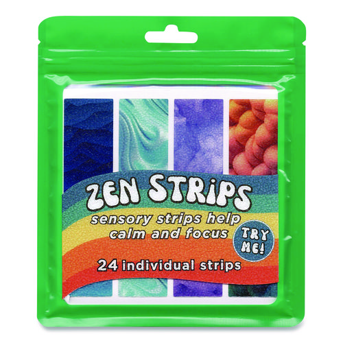 Zen Strips, Sandy Gradient Classpack, Assorted Colors, 24/Set, 6 Sets/Carton