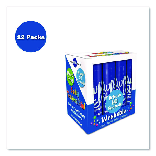 Kwik Stix Single Color Pack, 0.7" x 3.5", Blue, 12/Pack, 12 Packs/Carton