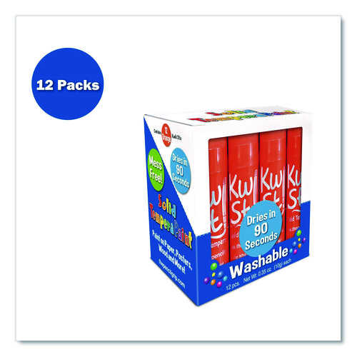 Kwik Stix Single Color Pack, 0.7" x 3.5", Orange, 12/Pack, 12 Packs/Carton