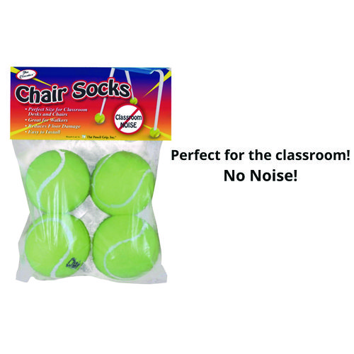 Chair Sox, 2.5", Yellow Felt/Rubber, 4/Pack, 36 Packs/Carton