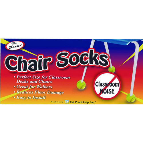 Chair Sox, 2.5", Yellow Felt/Rubber, 4/Pack, 36 Packs/Carton