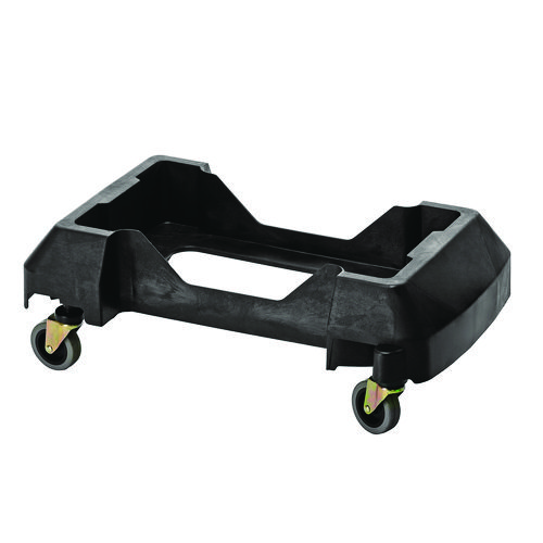 Rectangular Trash Can Dolly, 200 lb Capacity, 8.2 x 24.4 x 15.7, Black