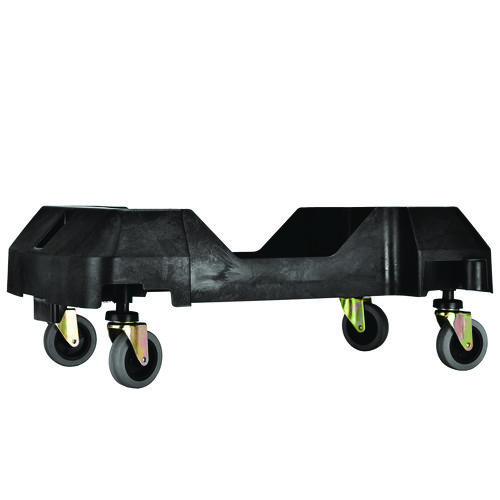 Rectangular Trash Can Dolly, 200 lb Capacity, 8.2 x 24.4 x 15.7, Black