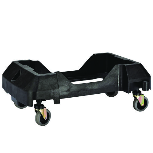 Rectangular Trash Can Dolly, 200 lb Capacity, 8.2 x 24.4 x 15.7, Black