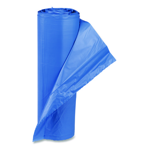 High-Density Commercial Can Liners, 60 gal, 18 mic, 40" x 48", Blue, 200/Carton