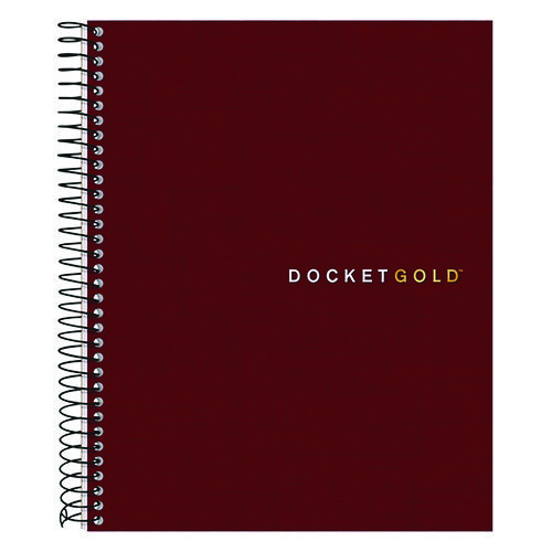 Docket Gold Planner, 1-Subject, Narrow Rule, Black Cover, (70) 8.5 x 6.75 Sheets