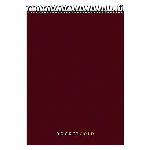 Docket Gold Planner Pad, Project-Management Format, Medium/College Rule, Black Cover, 70 White 8.5 x 11.75 Sheets