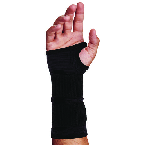 ProFlex 685 Wrist Support Sleeve - Double Strap, Small, Fits Left Hand/Right Hand, Black