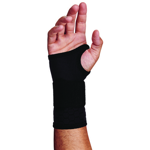 ProFlex 680 Wrist Support Sleeve - Single Strap, Small, Fits Left Hand/Right Hand, Black