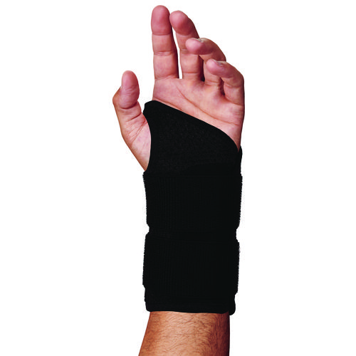 ProFlex 4015 Wrist Brace Support with Double Strap, Small, Fits Left Hand, Black