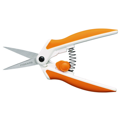 Micro-Tip Easy Action Scissors, 6.1" Long, 1.75” Cut Length, Orange/White Handle