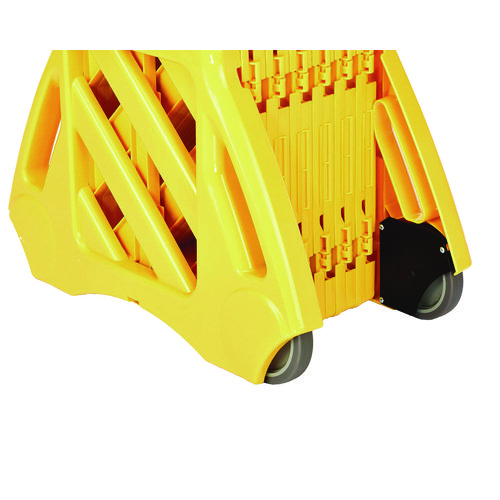 Expandable Portable Fence Barrier Safety Barricade, Plastic, 1.97 x 153.54 x 39.76, Yellow