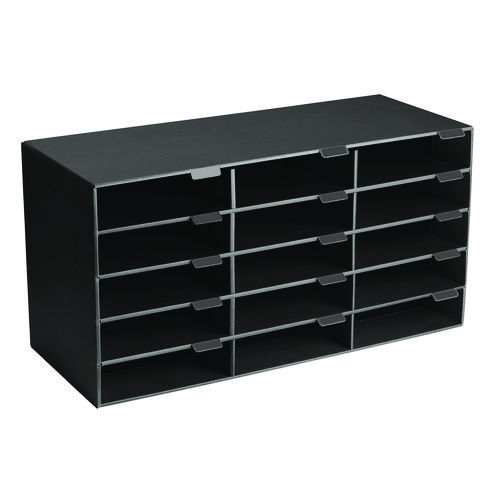 File Classroom Literature Organizer, 15 Sections, Letter Size, 32 x 13 x 17, Black