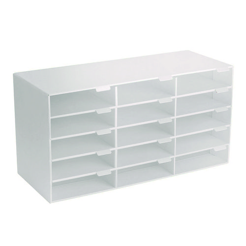 File Classroom Literature Organizer, 15 Sections, Letter Size, 32 x 13 x 17, White