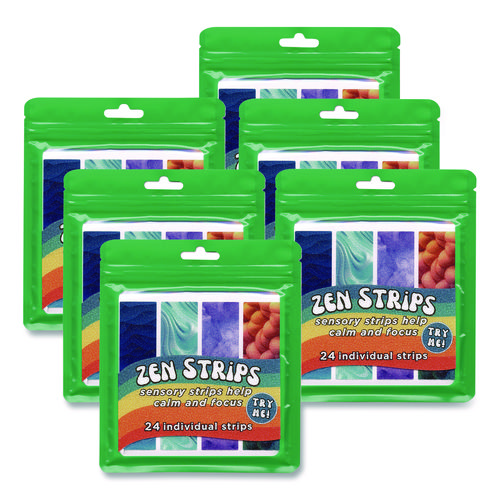 Zen Strips, Sandy Gradient Classpack, Assorted Colors, 24/Set, 6 Sets/Carton