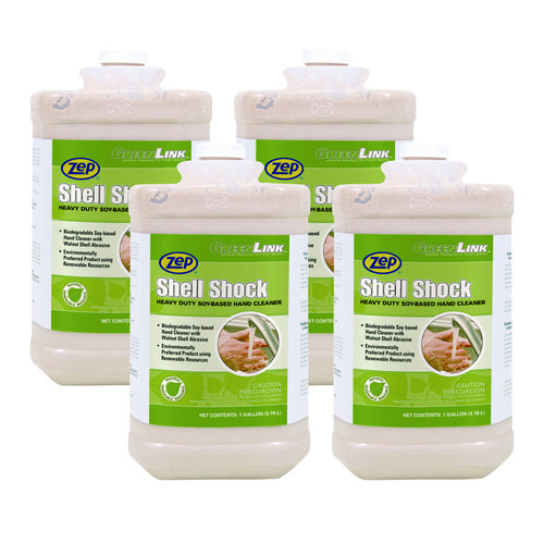 Shell Shock Heavy Duty Soy-Based Hand Cleaner, Cinnamon Scent, 1 gal, 4/Carton