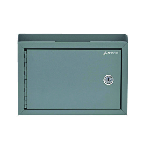 Medium Size Steel Multi-Purpose Secure Drop Box, 9.8 x 3.4 x 7.5, Gray