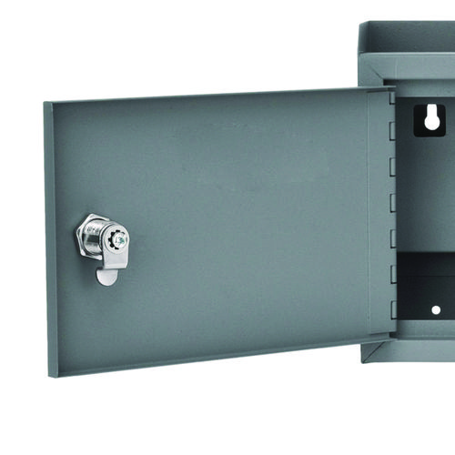 Medium Size Steel Multi-Purpose Secure Drop Box, 9.8 x 3.4 x 7.5, Gray