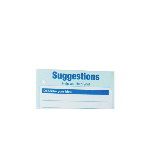 Suggestion Cards, 8.5 x 4, White, 50/Pack