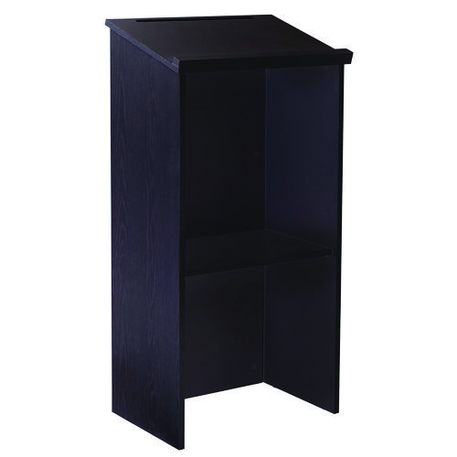 Wood Stand-up Podium Lectern Speaker Stand, 23 x 15 x 45.8, Black