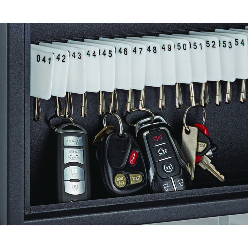 Steel Digital Lock Key Cabinet, 60-Key, 13 x 2.6 x 17, Stainless Steel 304, Black