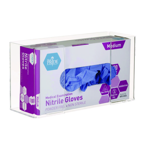 Acrylic Glove Dispenser, Single Box Capacity, 10.2 x 3.5 x 5.3, Clear