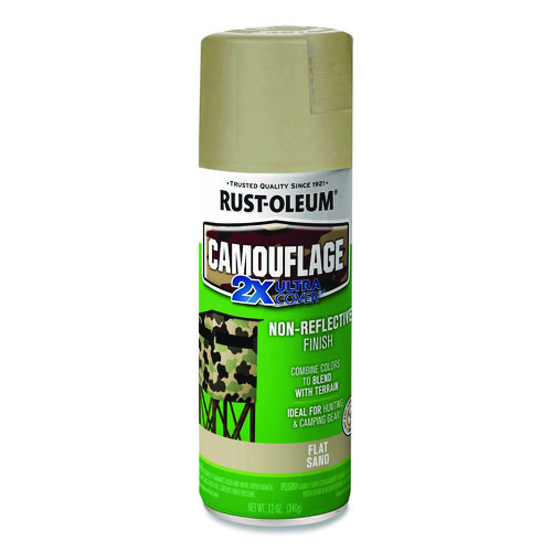 Camouflage Spray Paint, Flat Sand, 12 oz Aerosol Can