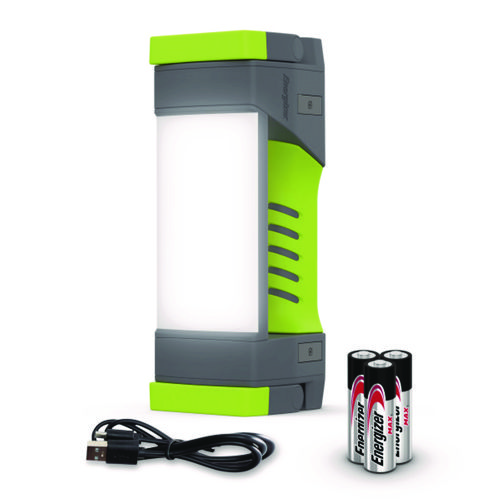 Pro Series Work Light, Rechargeable Lithium Ion/3 AA Batteries (Included), Gray/Green