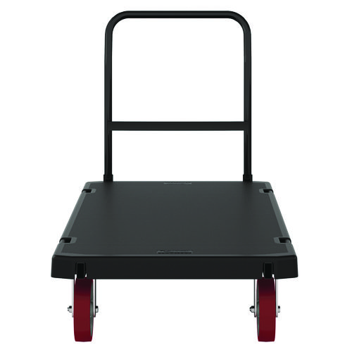 Resin Platform Truck, 1,600 lb Capacity, 30.25 x 64.5 x 41, Black