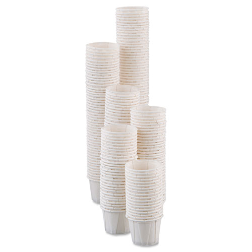 Image of Solo® Paper Portion Cups, 0.5 Oz, White, 250/Bag, 20 Bags/Carton