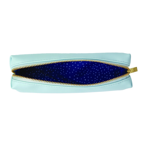 Pencil Case, 7.9" x 2" x 2", Blue