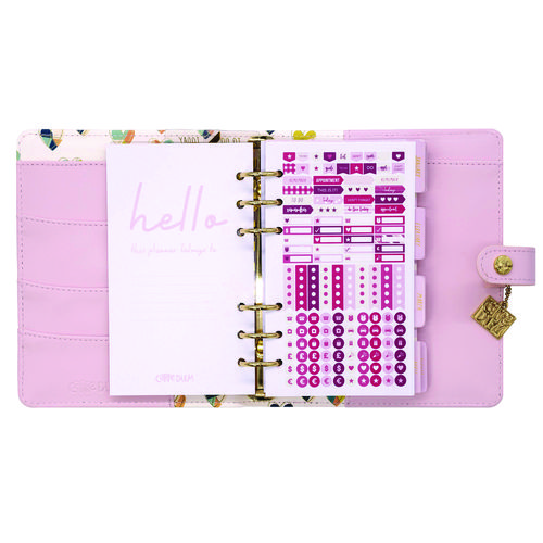 Personal Planner, 7.48 x 6.42, Pink Cover, 12-Month, Undated