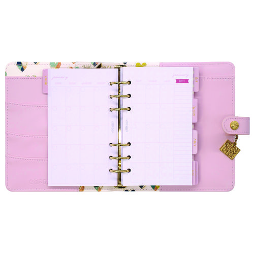 Personal Planner, 7.48 x 6.42, Pink Cover, 12-Month, Undated