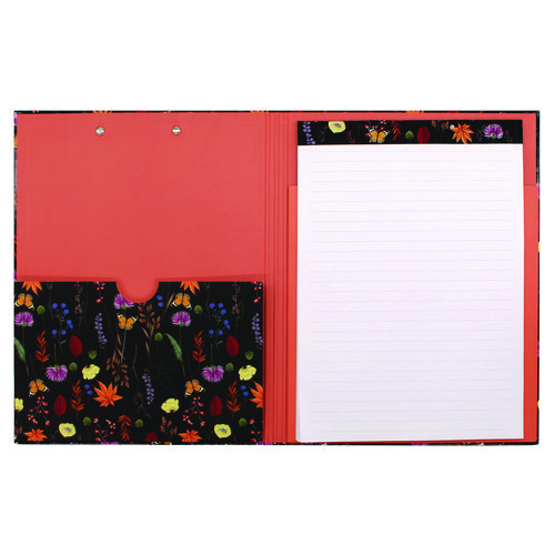 A4 Padfolio, 8.3 x 11.7 Pad, 9.5 x 12.6, Black/Blue/Orange/Yellow