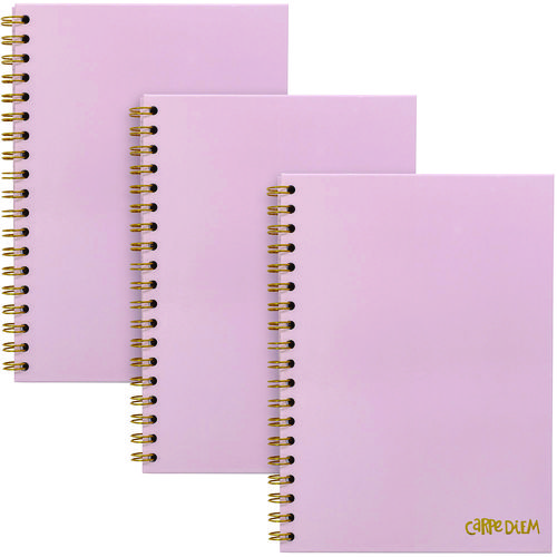 B5 Size Notebook, 1-Subject, Medium/College Rule, Pink Cover, (80) 9.8 x 6.9 Sheets, 3/Pack