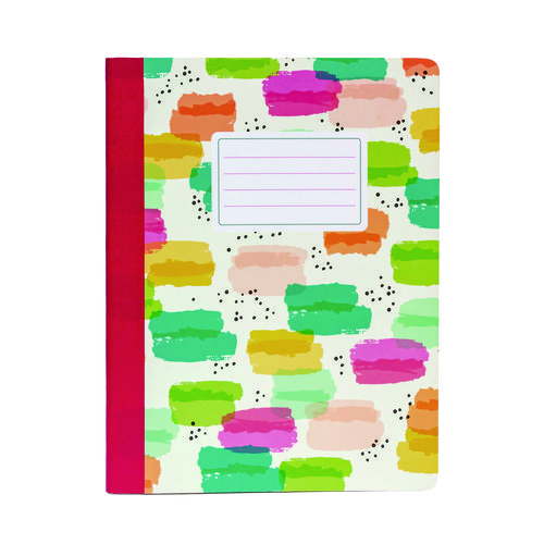 Composition Book, Medium/College Rule, Assorted Cover Colors and Designs, (70) 9.75 x 7.5 Sheets, 3/Pack