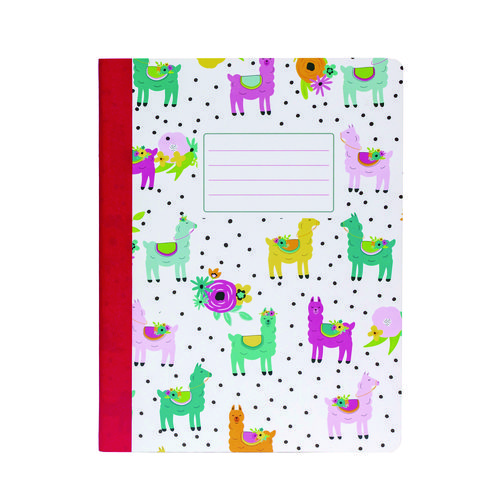 Composition Book, Medium/College Rule, Assorted Cover Colors and Designs, (70) 9.75 x 7.5 Sheets, 3/Pack