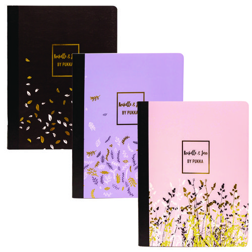 Composition Book, Medium/College Rule, Assorted Cover Colors and Designs, (70) 9.75 x 7.5 Sheets, 3/Pack