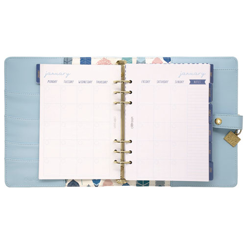 A5 Planner, 10.24 x 9.25, Blue Cover, 12-Month