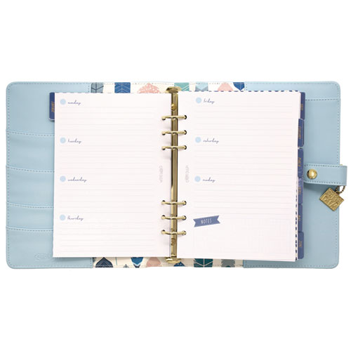 A5 Planner, 10.24 x 9.25, Blue Cover, 12-Month