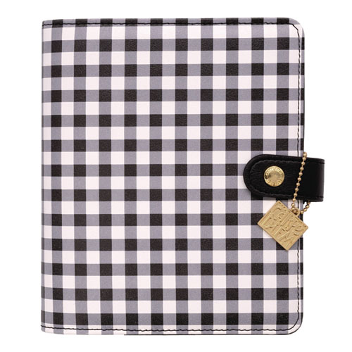 Personal Planner, Chequered, 7.48 x 6.42, Black/White Cover, 12-Month, Undated