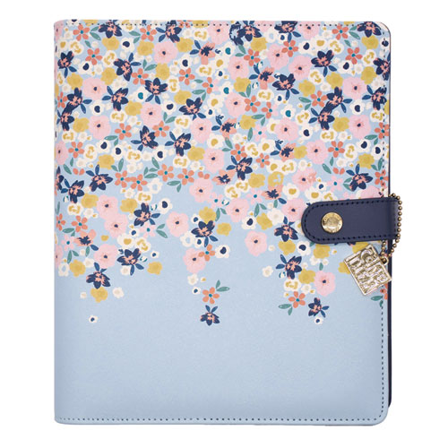 A5 Planner, Feathers, 10.24 x 9.25, Blue/Pink/White/Yellow Cover, 12-Month