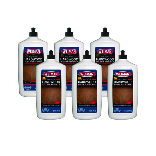 High Traffic Hardwood Polish and Restorer, 32 oz Squeeze Bottle, 6/Carton