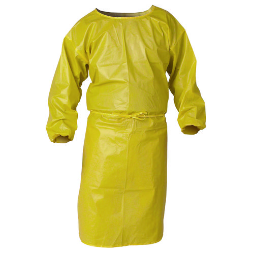 A70 Chemical Spray Protection Smock, One Size Fits Most, Yellow, 25/Carton