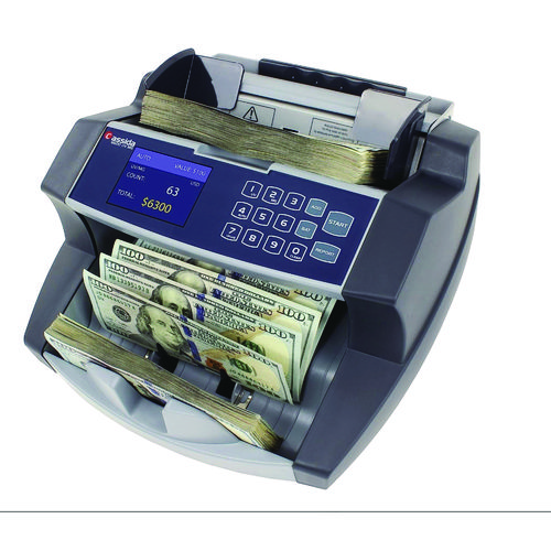 6600 UV/MG Top Loading Bill Counter, 1,400 Bills/min, 10.2 x 11 x 8.1, Gray